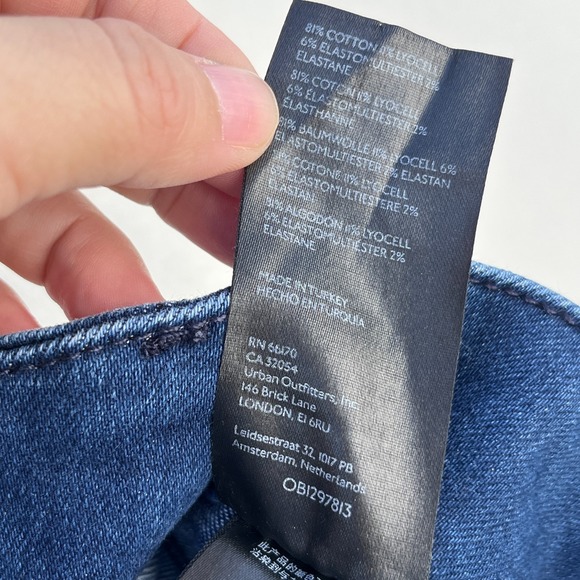 Anthropologie PILCRO The Skipper Wide Leg Cropped Jeans 26P Denim Blue Stretch - Picture 13 of 15